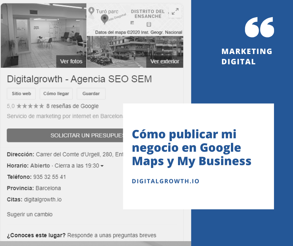 Cómo publicar mi negocio en Google Maps y My Business | Digital Growth